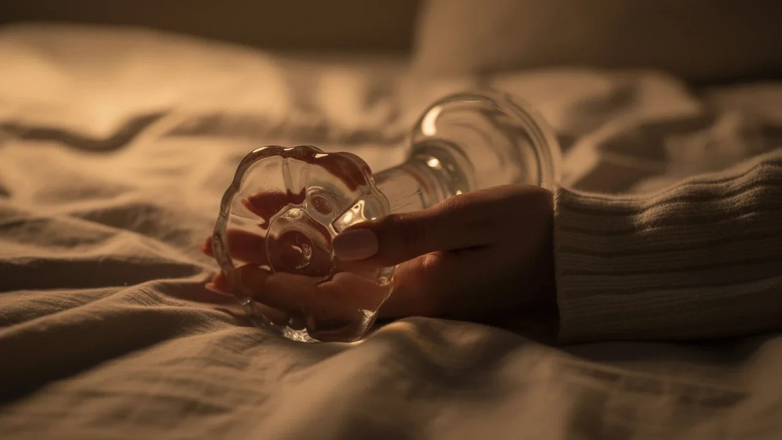 Main tenant un plug en verre — bien choisir sa taille