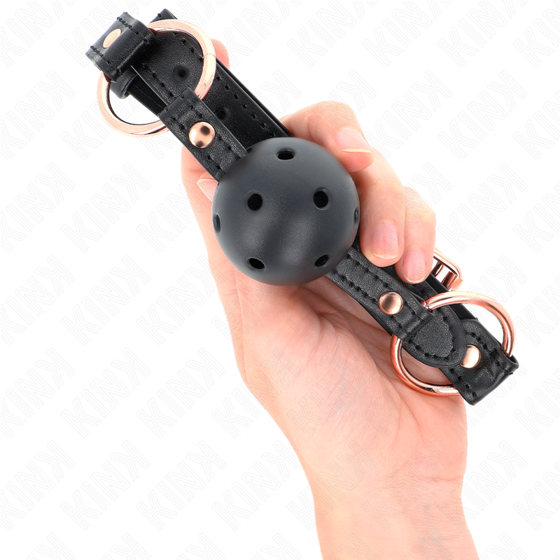 Bâillon BDSM Boule en TPE de 4 cm avec Sangle Ajustable - Kink