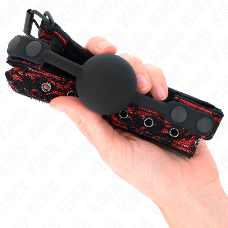 Bâillon Boule BDSM Scandale Silicone 4 cm Sangle Réglable - Kink