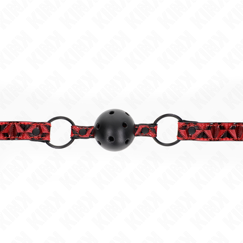 Bâillon Boule Motif Diamant 4,5 cm Sangle Réglable - Kink