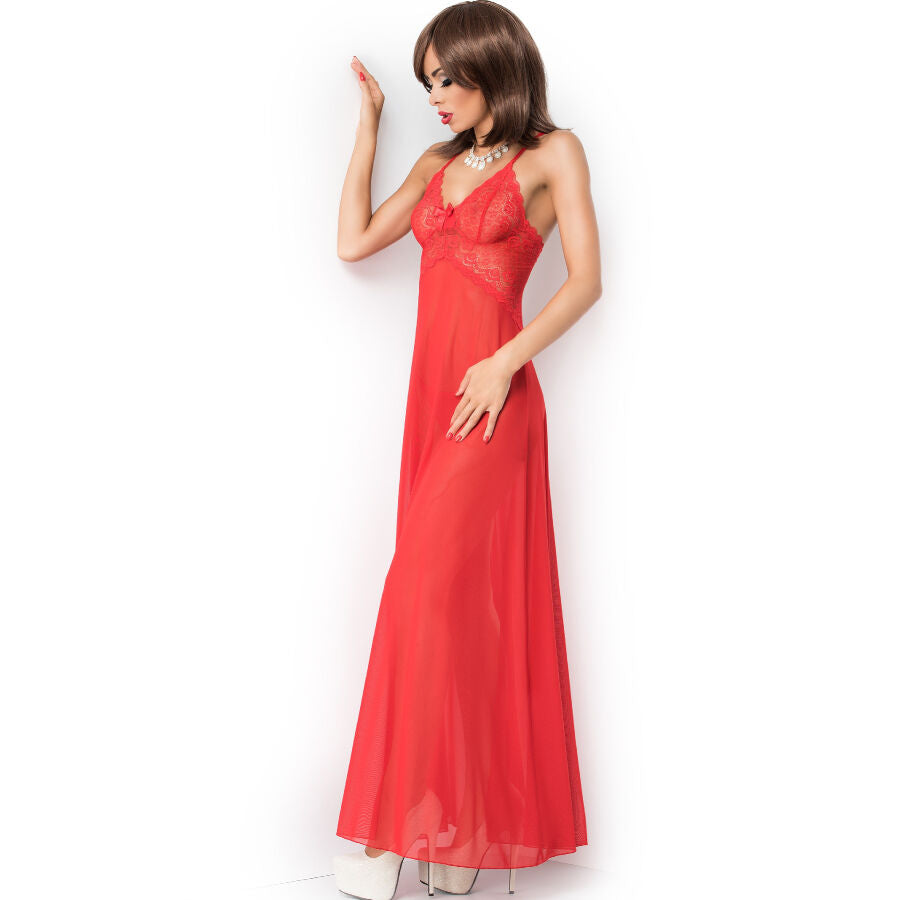 Babydoll Long Sexy Bretelles Fines String Assorti - Chilirose