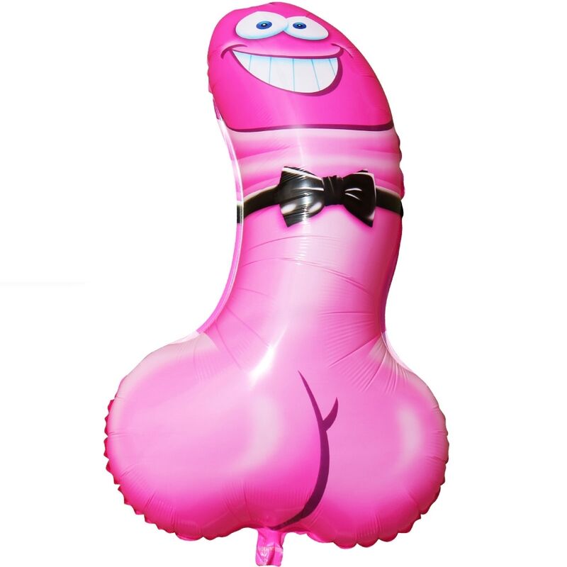 Ballon de Fête Géant Forme Pénis Rose 90 cm Hélium - Diablo Picante