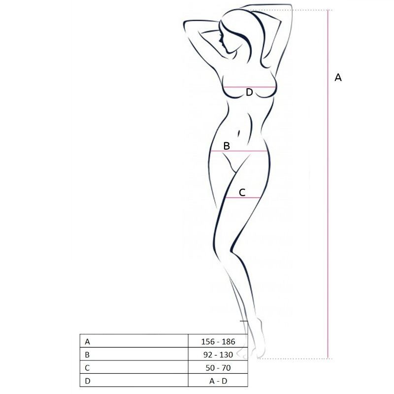 Bodystocking Résille Ouvert Entrejambe BS058 Taille Unique - Passion Woman