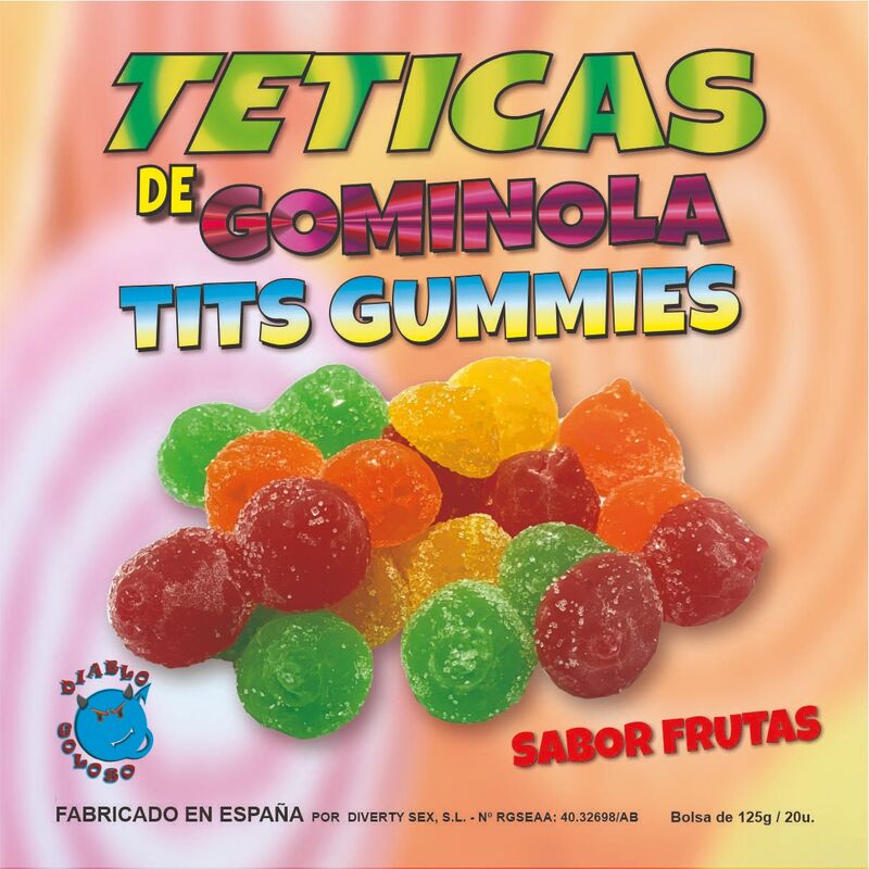 Bonbons Moelleux Forme Seins ou Pénis 4 Goûts - Diablo Goloso