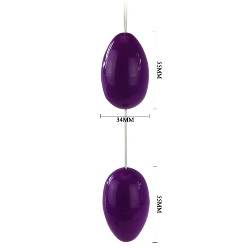 Boules Anales Twins Balls Cordon Nylon Effet Vibrant Lilas - Baile