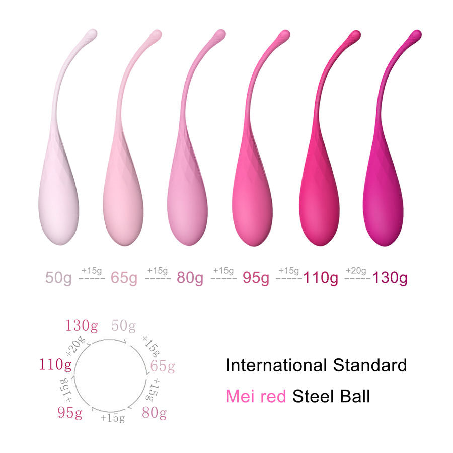Boules de Geisha Kegel Fit Set Progressif 6 Poids Étanche IPX7 - Leslie