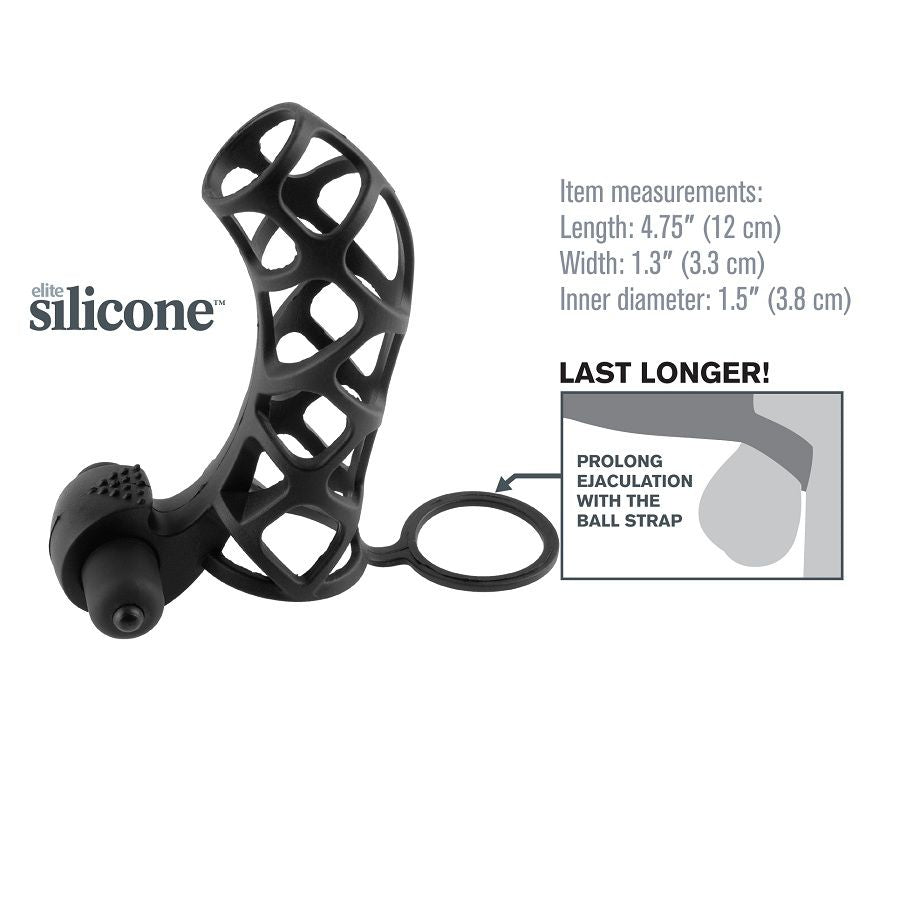 Cage de Puissance Vibrante Silicone Cockring Stimulateur Clitoridien - Fantasy X-Tensions