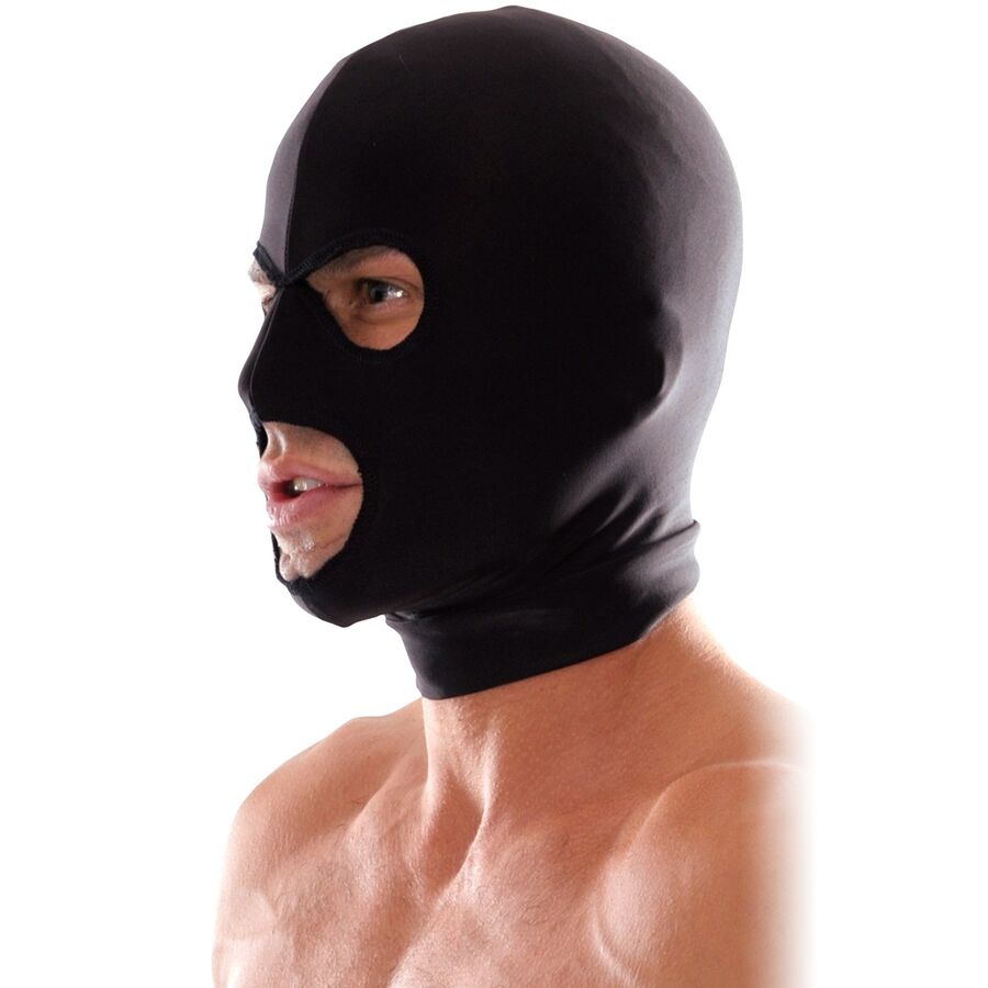 Cagoule BDSM 3 Trous Spandex Extensible Taille Unique - Fetish Fantasy