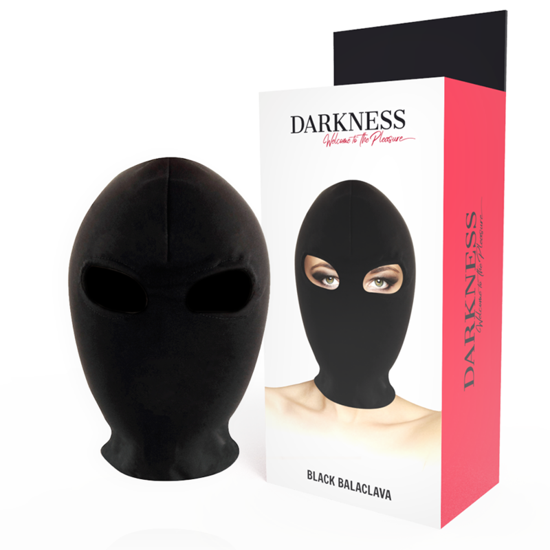 Cagoule BDSM Soumission Spandex Ouverture Yeux et Bouche - Darkness