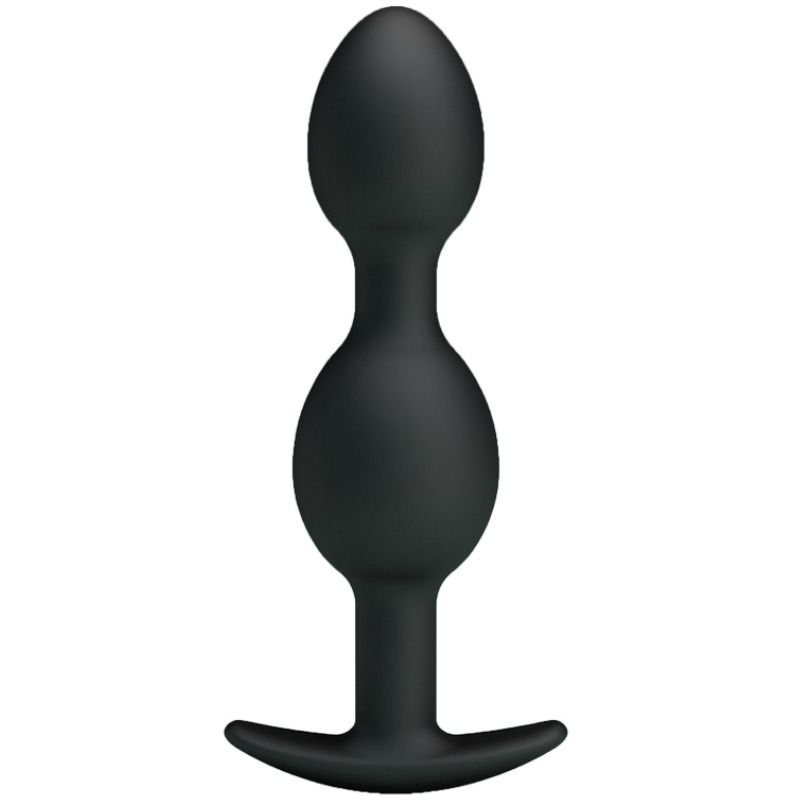 Chapelet Anal Silicone Boules Lestées 12,5 cm Submersible - Pretty Love