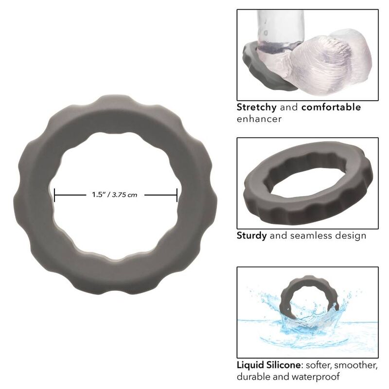 Cockring Alpha Silicone Extensible Design Perlé Étanche - CalExotics