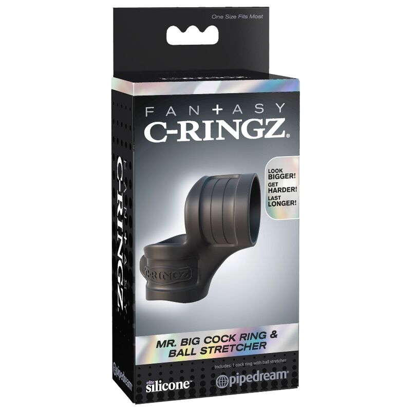 Cockring Ball Stretcher Mr. Big Silicone Double Anneau - Fantasy C-Ringz
