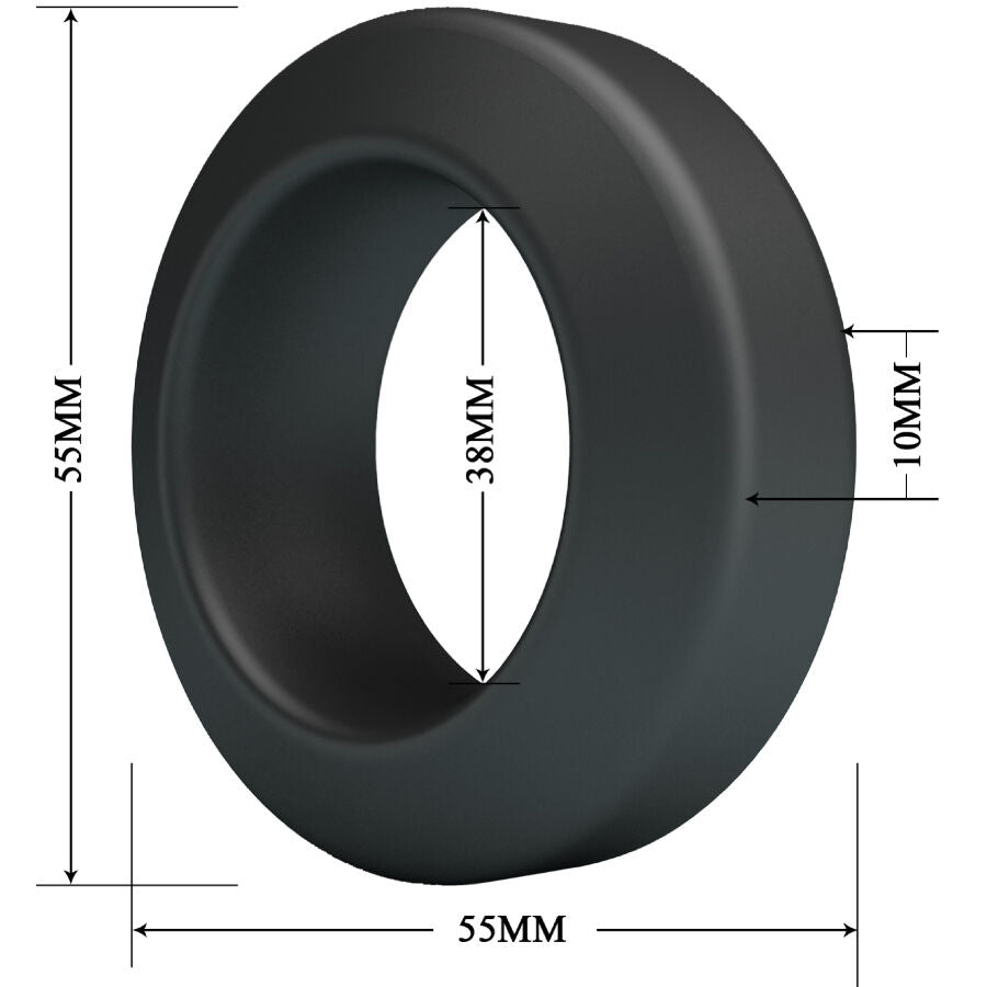 Cockring Brodan Modèle 9 Silicone Souple Ajustable Étanche - Crazy Bull