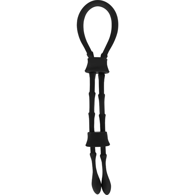 Cockring Cordon Pénis et Testicules Silicone Réglable - Ohmama