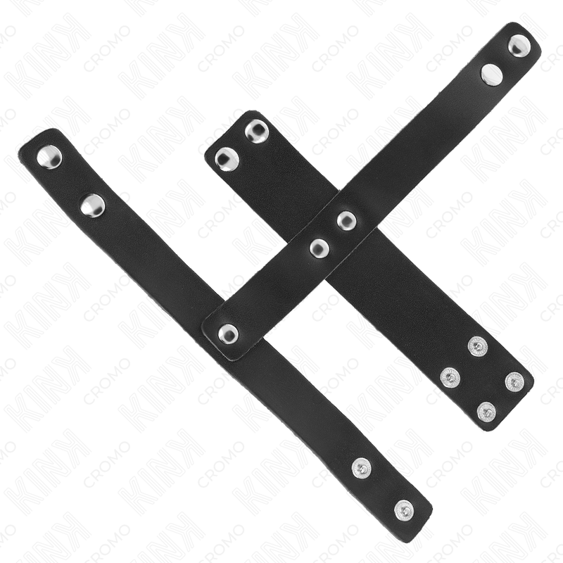 Cockring Cuir Cage à Pénis Séparateur de Boules Réglable - Kink