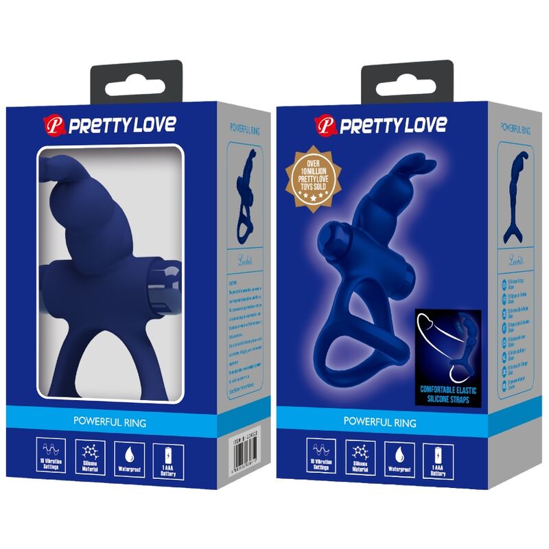 Cockring Double Anneau Vibrant Luchito 10 Modes Silicone - Pretty Love