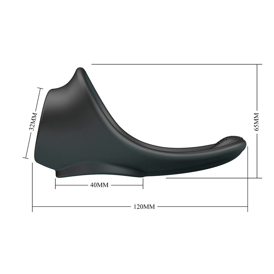 Cockring Ergonomique Zadok Double Anneau Stimulateur Périnéal Silicone - Crazy Bull