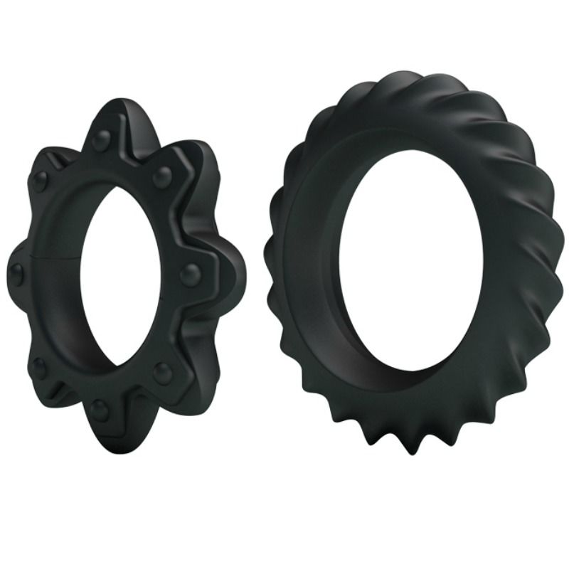 Cockring Kit 2 Anneaux Fleuri Silicone Étanche - Baile