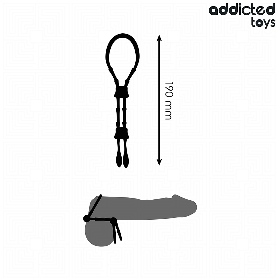 Cockring Lasso Réglable Silicone Ajustement Personnalisé - Addicted Toys