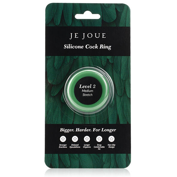 Cockring Silicone Souple Vert Niveau Starter Moyen - Je Joue