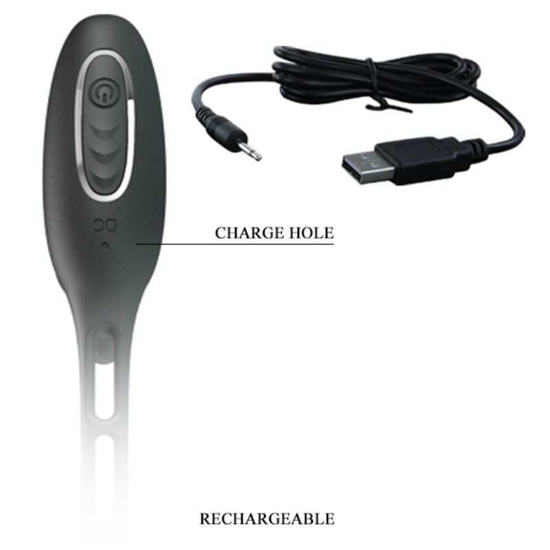 Cockring Vibrant avec Plug Prostatique 12 Modes Rechargeable - Pretty Love