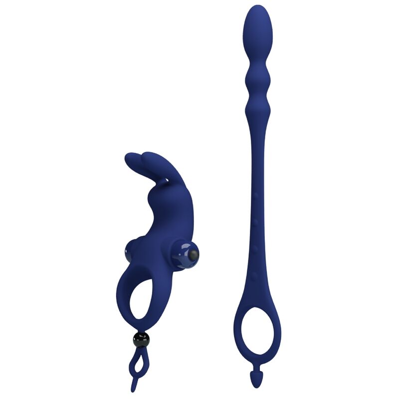 Cockring Vibrant Ayad avec Plug Anal Silicone 10 Modes - Pretty Love