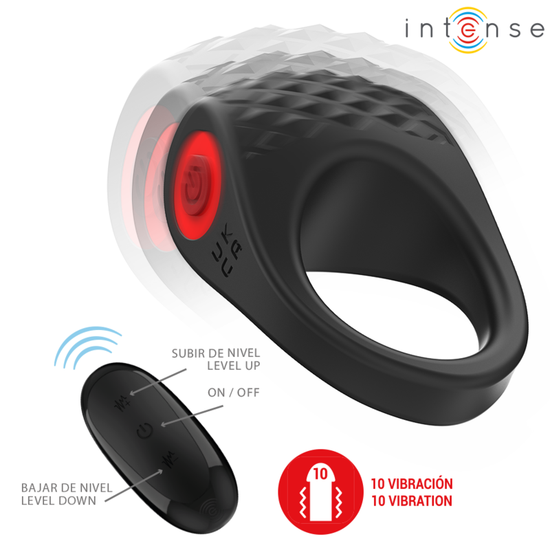 Cockring Vibrant Clover Télécommande 10 Vibrations Rechargeable - Intense
