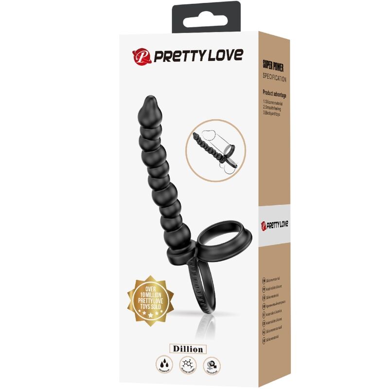 Cockring Vibrant Double Stimulation Dillion 12 Modes USB - Pretty Love