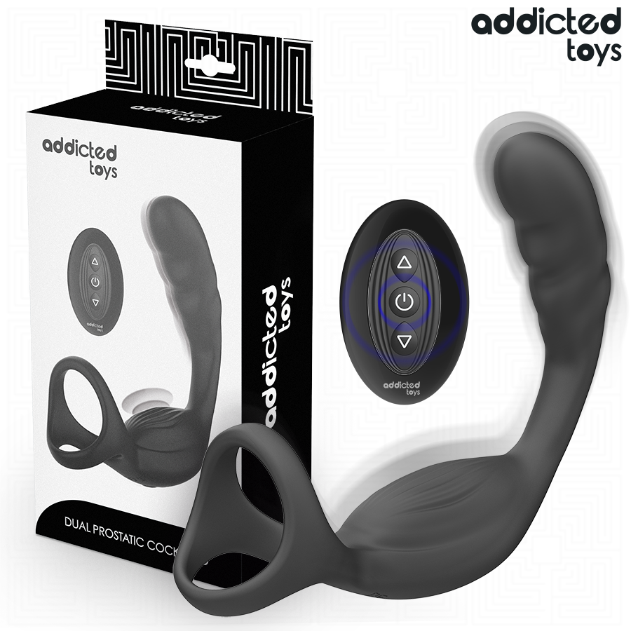 Cockring Vibrant Double Stimulation Prostate 10 Modes Télécommande - Addicted Toys