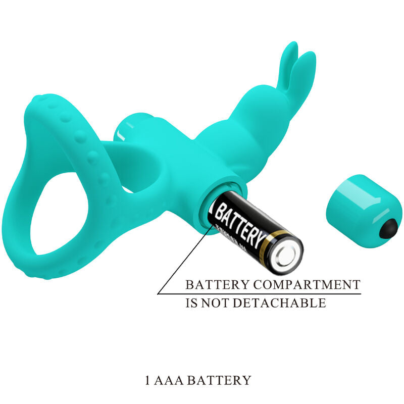 Cockring Vibrant Figgy Forme Lapin Silicone Étanche Rechargeable - Pretty Love