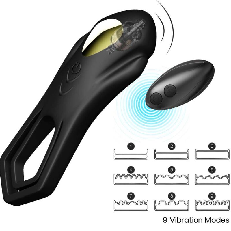 Cockring Vibrant Roadster Double Anneau Télécommandé 9 Modes Rechargeable - Armony