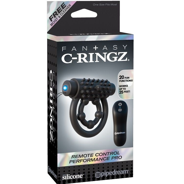 Cockring Vibrant Télécommandé Performance 20 Modes Double Anneau - Fantasy C-Ringz