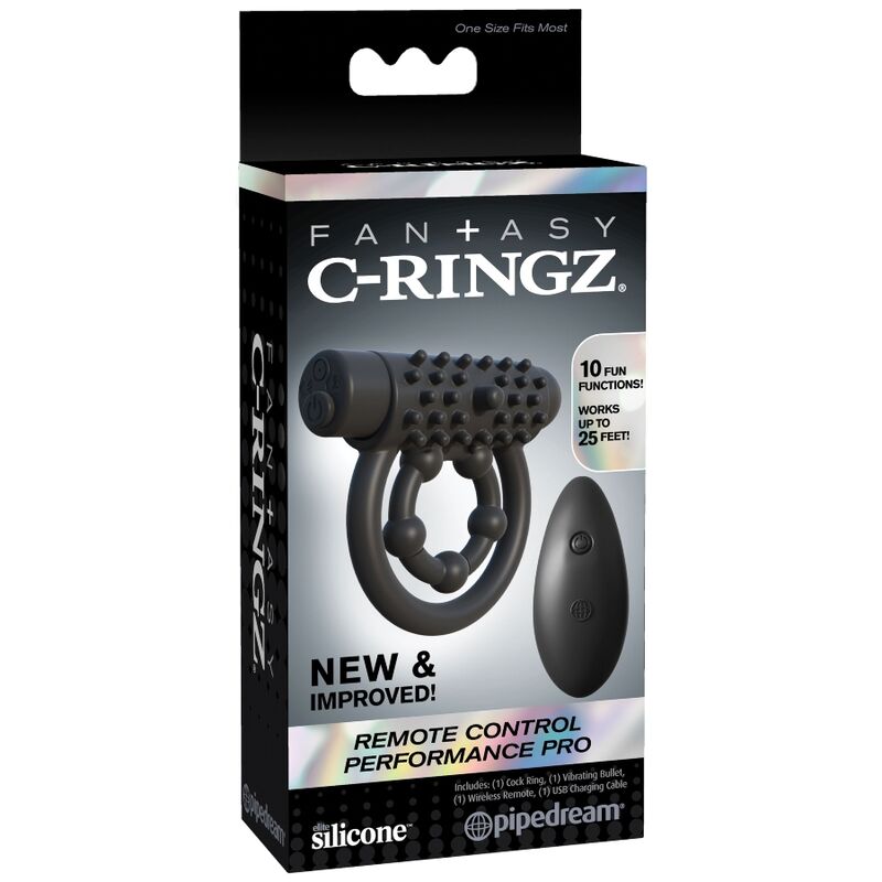 Cockring Vibrant Télécommandé Performance 20 Modes Double Anneau - Fantasy C-Ringz