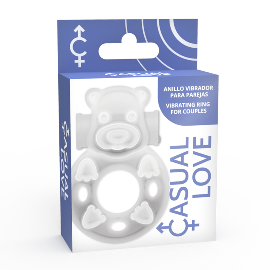 Cockring Vibrant Transparent Bunny Stimulateur Clitoridien Flexible - Casual Love