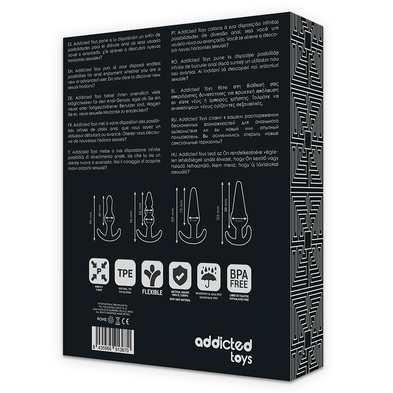 Coffret 4 Plugs Anaux Progressifs Flexibles Sans Phtalates - Addicted Toys