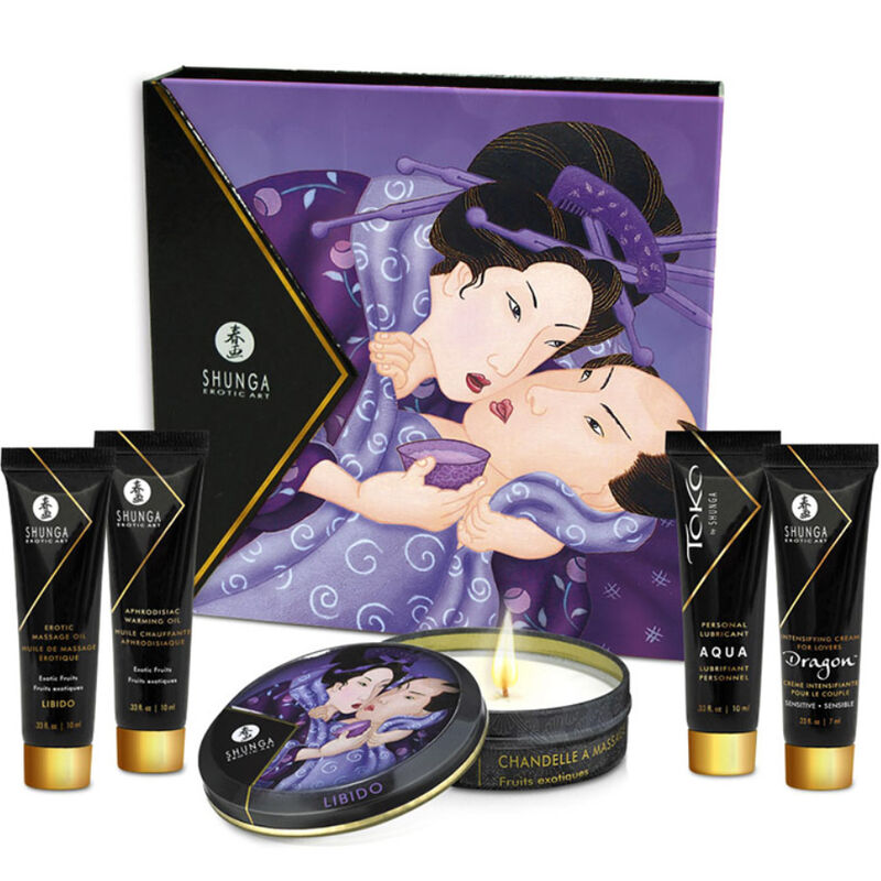 Coffret Découverte Fruits Exotiques Secrets de Geisha 5 Produits - Shunga