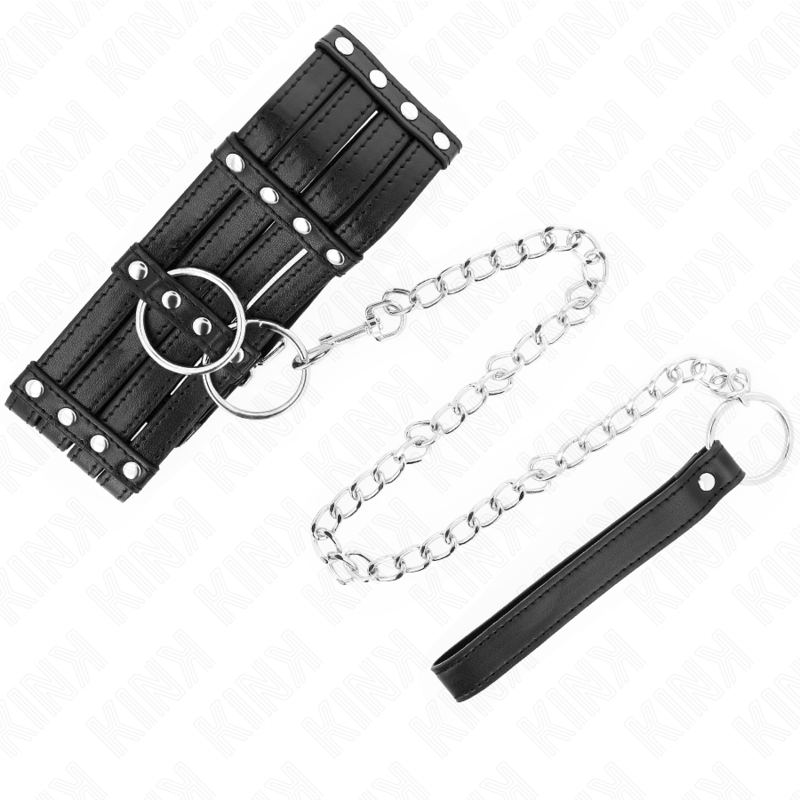 Collier BDSM avec Laisse Sub Style Ajustable 35-51 cm - Kink