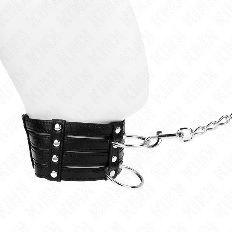Collier BDSM avec Laisse Sub Style Ajustable 35-51 cm - Kink