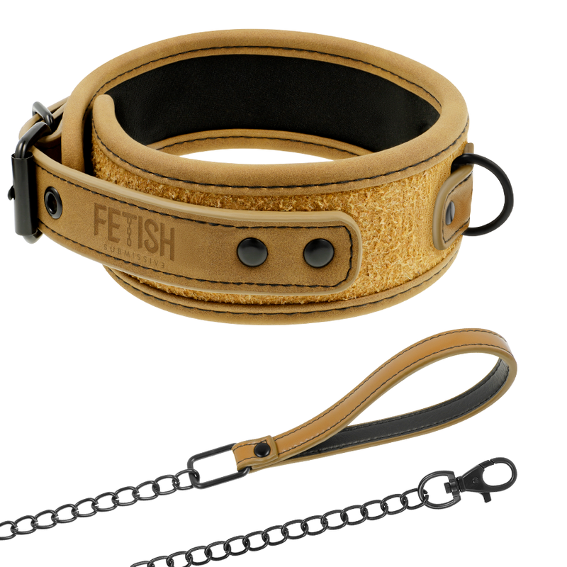 Collier BDSM avec Menottes Origin Chaîne Doublée Néoprène - Fetish Submissive