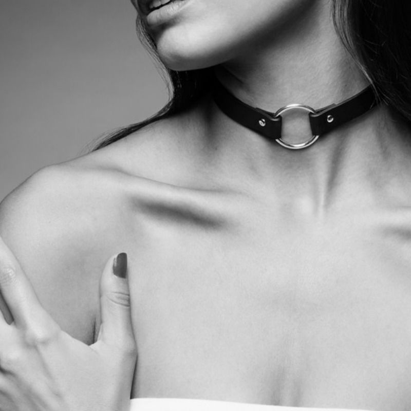 Collier Ras de Cou BDSM Maze Réglable Vegan Noir - Bijoux Indiscrets