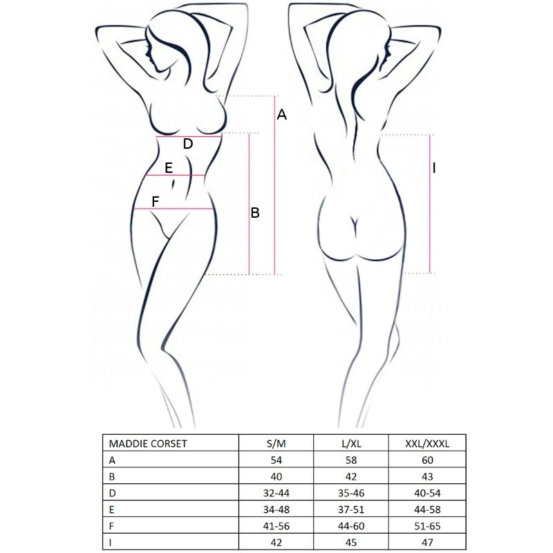 Corset Maddie String Assorti Coffret Cadeau Taille S/M - Passion Woman