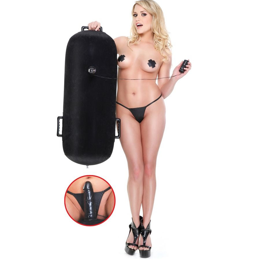 Coussin de Position Gonflable Luv Log avec Gode Vibrant - Fetish Fantasy
