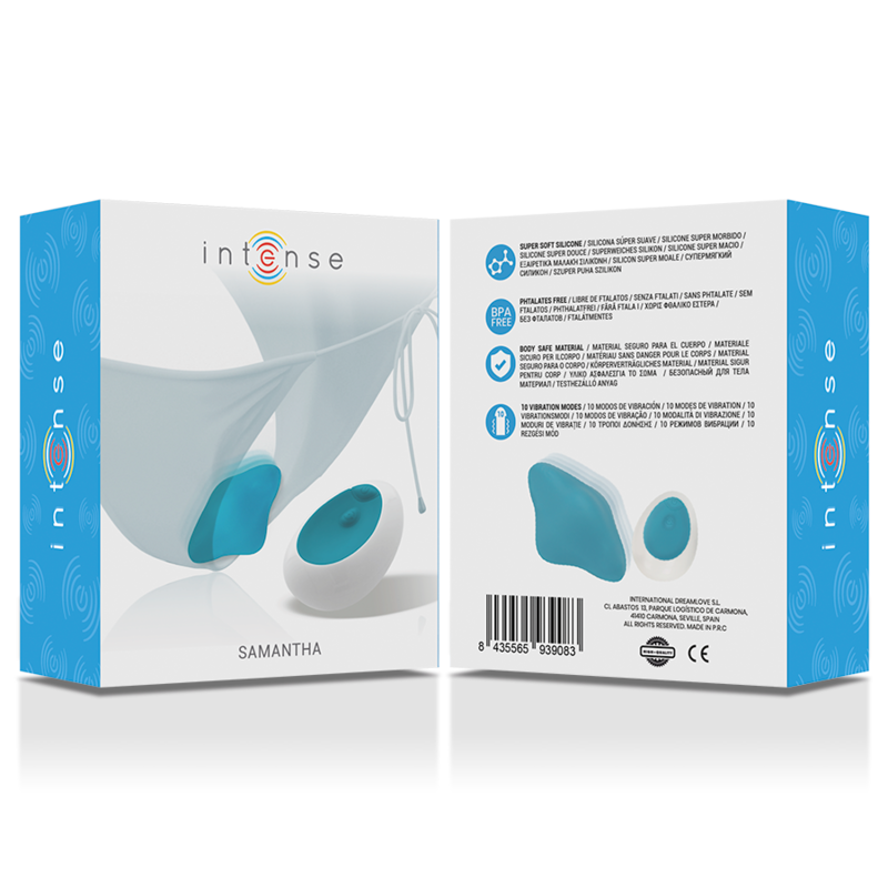 Culotte Vibrante Samantha Télécommande Sans Fil 10 Modes Silicone - Intense