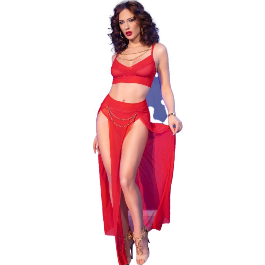 Ensemble Lingerie Top et Leggings Détails Dorés 4 Tailles - Chilirose
