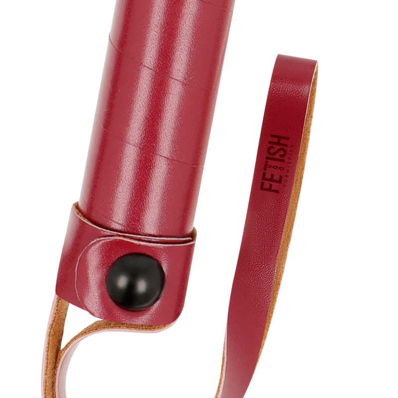 Fouet BDSM Cuir Végétalien Dark Room Manche Néoprène 28 cm - Fetish Submissive