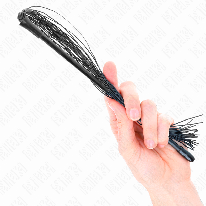 Fouet BDSM Silicone Souple 60 cm Poignée Ergonomique - Kink