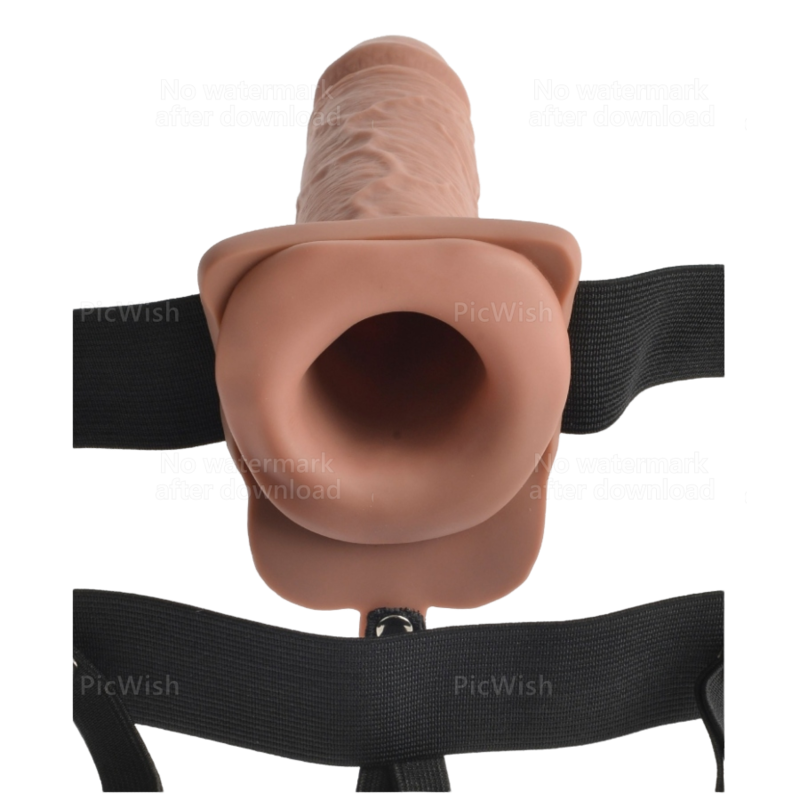 Gaine à Pénis Creuse Réaliste Vibrante Harnais Réglable 17,8 cm - Fetish Fantasy