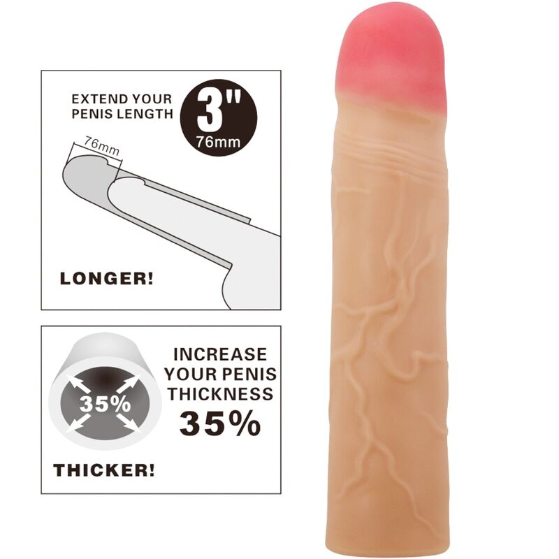 Gaine à Pénis Kylian Texturée Anneau Testicules Silicone - Pretty Love