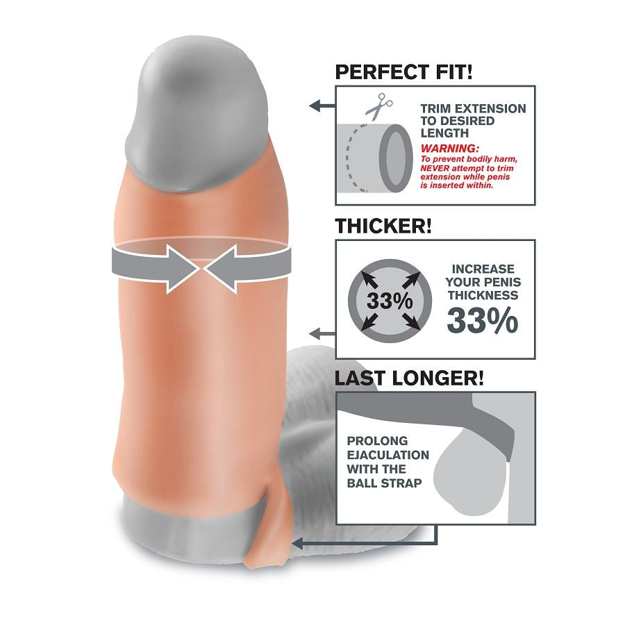 Gaine à Pénis Réaliste Real Feel Enhancer XL Sangle Testicules - Fantasy X-Tensions