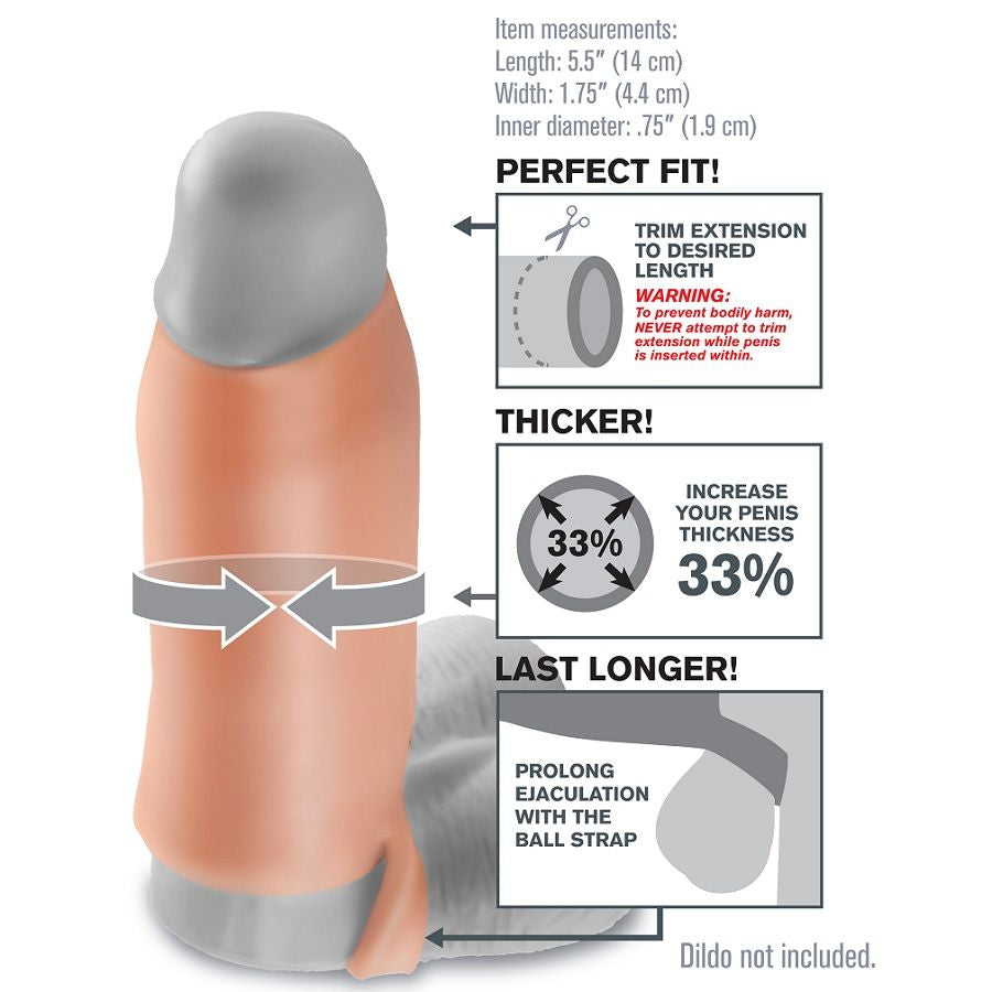Gaine à Pénis Real Feel Enhancer Tête Ouverte +33% Circonférence - Fantasy X-Tensions